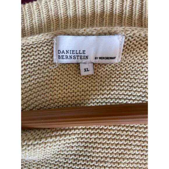 WE WORE WHAT x DANIELLE BERNSTEIN Crop Cardigan Shrug Sweater XL Butter Yellow - Picture 5 of 7